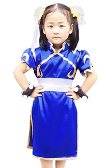 Street Fighter Chun Li Cosplay Costume pour Enfants