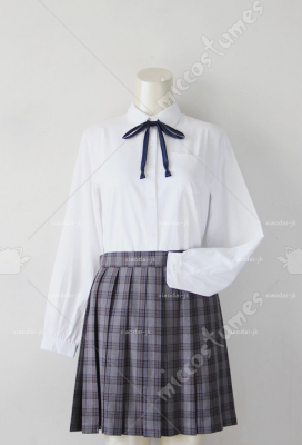 Oberschülerinnen Kleidung japansiche Schuluniform Seifuku Kostüm Dunkelblau