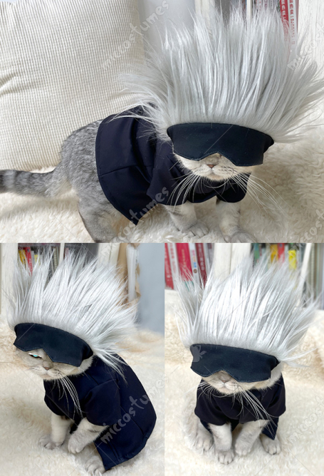 Jujutsu Kaisen Gojo Satoru Cosplay Maske Zubehör - Katze Hündchen