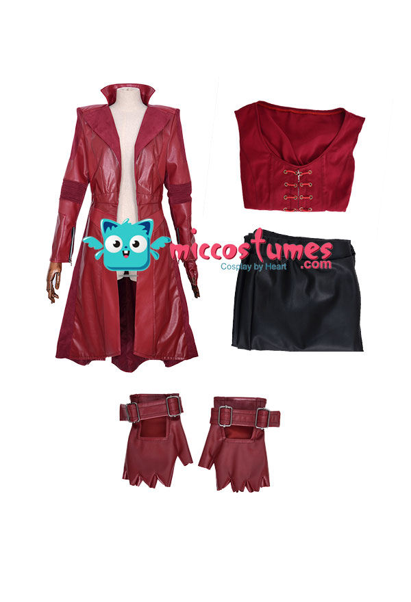 Super Heroine Scarlet Witch Cosplay Kostüm Mantel Inspiriert von