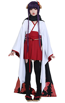 Inu x Boku SS Shirakiin Ririchiyo Cosplay Kimono Dress with Horn Headdress