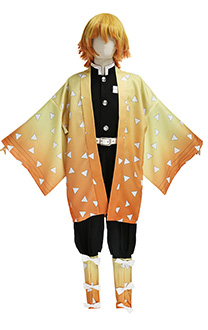 Kinder KNY Zenitsu Uniform Cosplay Kostüm