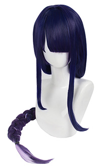 Genshin Impact Raiden Shogun Cosplay Wig Gradient Purple Long Braid Wig