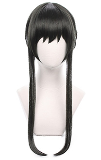SPY FAMILY Yor Forger Cosplay Wig Black Long Wig with Braided Bun