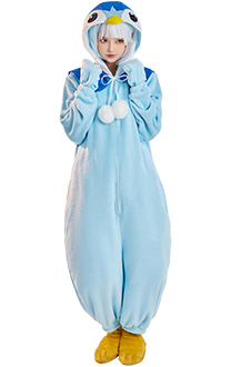 Pinguin Pajamas Overall Schlafanzug Pyjama mit Kapuzen Socken Kurz Umhang Set