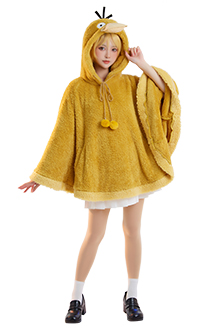 Kawaii Short Cloak Fleece Poncho Hooded Plush Cape