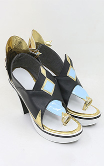 Genshin Impact Shenhe Chunky Heel Platform Sandals Cosplay Shoes