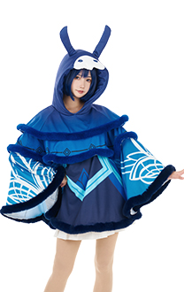 Genshin Impact Hydro Abyss Mage Derivative Hooded Poncho Cloak