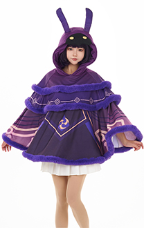Genshin Impact Electro Abyss Mage Derivative Hooded Poncho Cloak