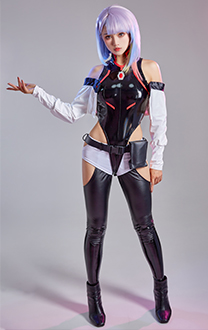 Cyberpunk Lucy Cosplay Cutout Bodysuit Jacke Hosen Set Cosplay Kostüm