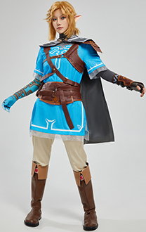 The Legend of Zelda: Tears of the Kingdom Costume de Cosplay Link Veste et Pantalon avec Cape et Sac
