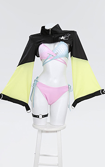 PM Derivative Swimsuit Kawaii Macaron Color Bikini Set Lace-up Top and Low Waist Shorts Two Piece Bathing Suit Swimwear