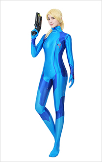 Metroid Samus Aran Zero Suit Cosplay Costume