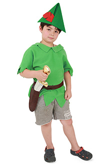 Disfraz de Peter Pan Kids Halloween con sombrero y espada