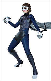Persona 5 Makoto Nijima Phantom Thief Cosplay Costume including Face Covering