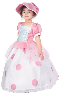 Kids Toy Story Little Bo Peep Cosplay Dress Costume