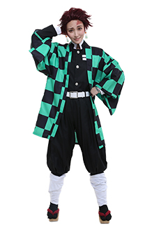 KNY Tanjiro Demon Killing Corps Demon Hunter Uniform Cosplay Costume