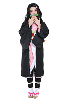 Demon Slayer Kimetsu no Yaiba Nezuko Kamado Kimono Cosplay Costume