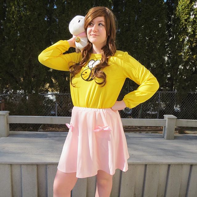 Brand NEW Bee and Puppycat Bee Pink Skirt Cosplay Costume 