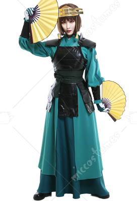 Avatar Ty Lee Women Kungfu Wear Suit Cosplay Costume Uniform with Wrist
