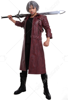 Devil May Cry V DMC5 Dante Aged Outfit Cosplay Costume Coat Uniform Suit Shirt