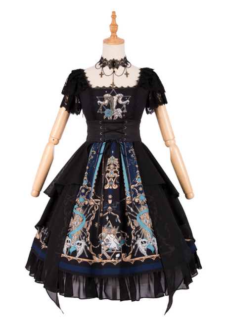 Gothic Lolita Ying Luo Fu OP Dress–Lolita Dress Outfit |Black Salvation ...