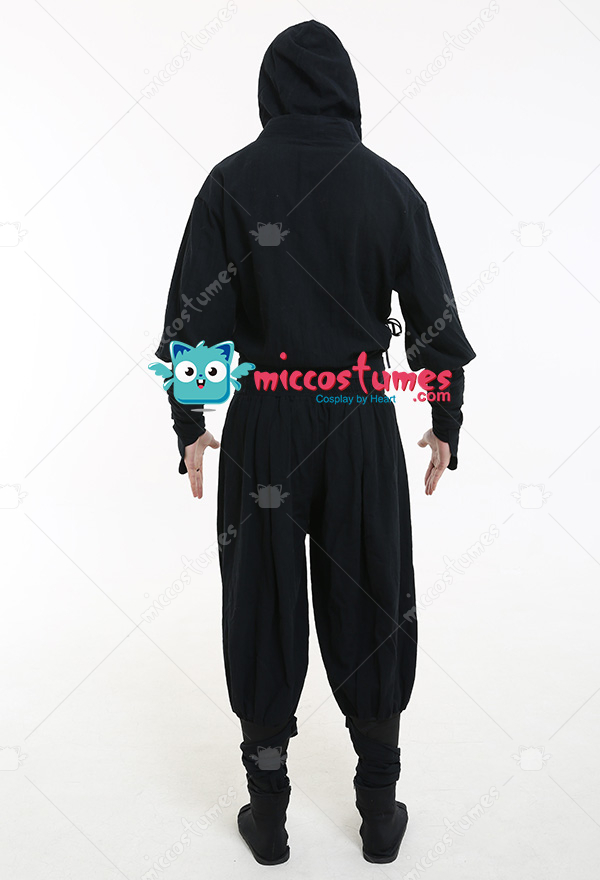 Japanese Ninja Cosplay Costume for Adults with Hood and Shoe covers