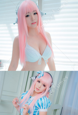 Anime Super Sonico Cosplay Costume Necklace Halloween Customize Adult Lovely