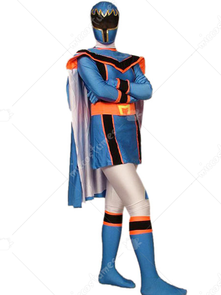Blue Lycra Spandex Super Hero Zentai Suit