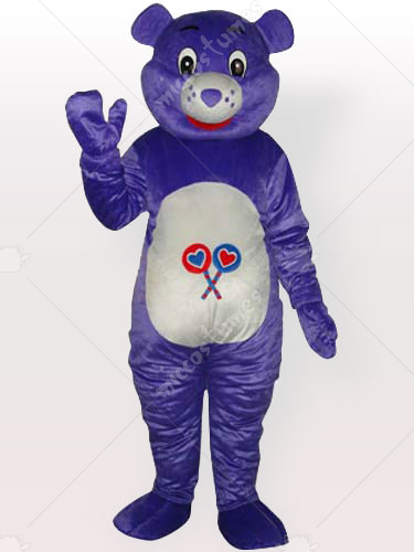 Purple Bear Adult Mascot Costume
