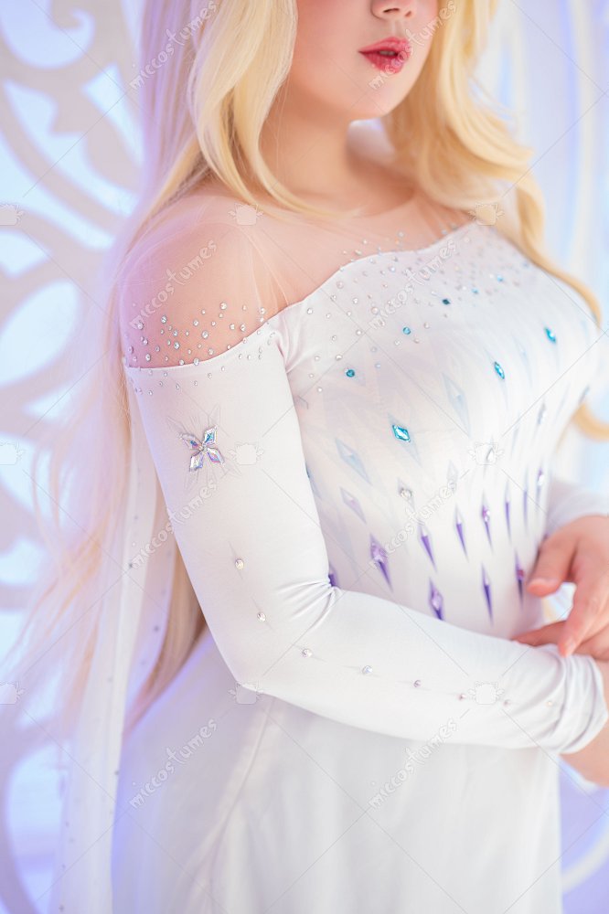YOSICIL Frozen Elsa Kostüm – Komplett Set Mit Krone & Zauberstab