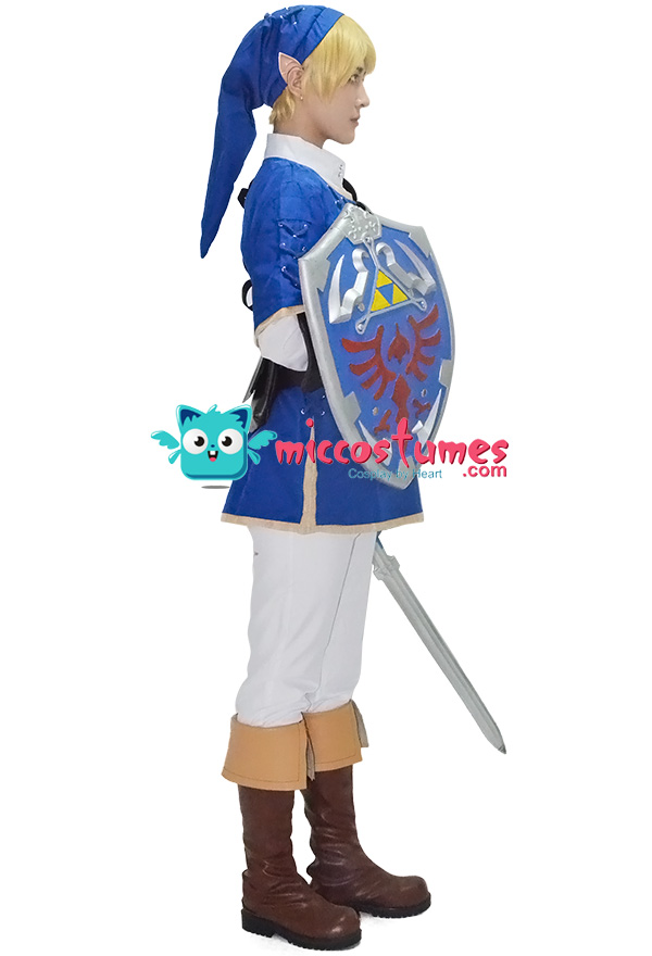 ValuePack Hommes Breath Wild Link Costume Zelda Cosplay Vêtements Manteau & Tunic Tenue avec Accessoires pour Halloween 