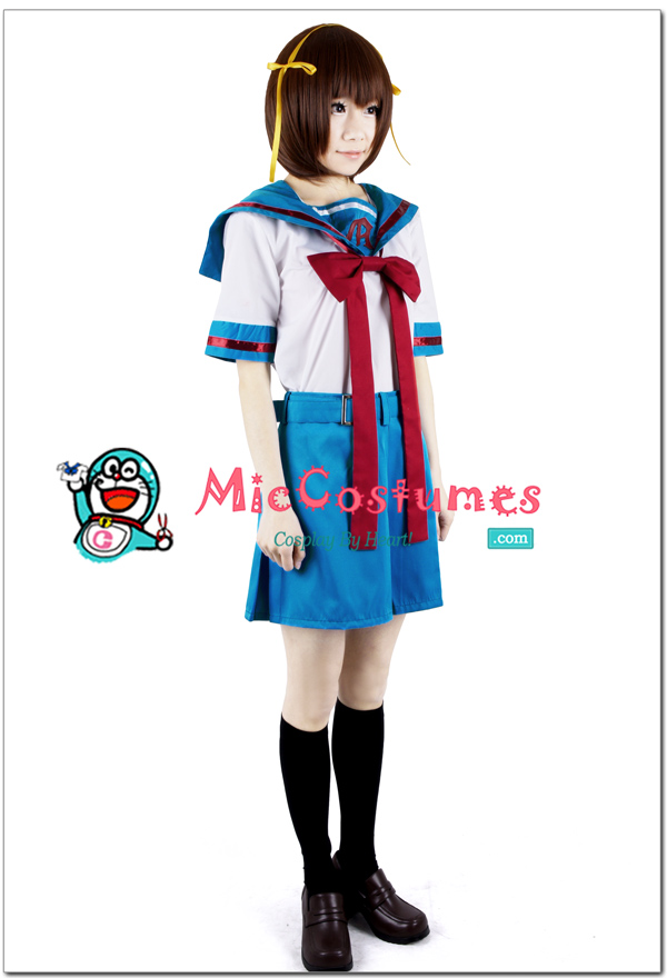 Cosplay Haruhi Suzumiya Short School Uniform For Sale