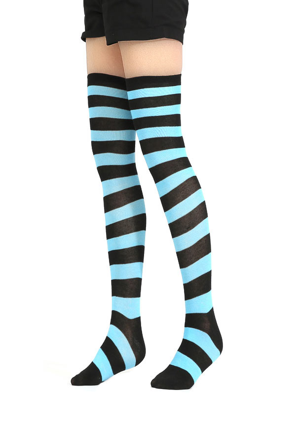 Kawaii Thigh High Strip Stockings– Kawaii Accessory Outfit | Polyester ...
