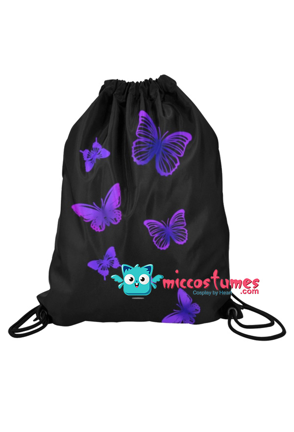 Ljxing Colorful-Butterfly Personalized Gym Drawstring Bags Travel Backpack Tote Rucksack