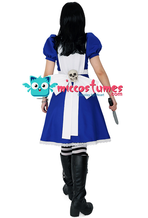 Details about   American McGee's Alice Madness Returns Cosplay Costume Classic Alice Maid Dress