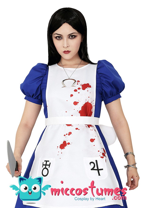 stomach Malignant analysis Plus Size Alice: Madness Returns Cosplay Costume Dress