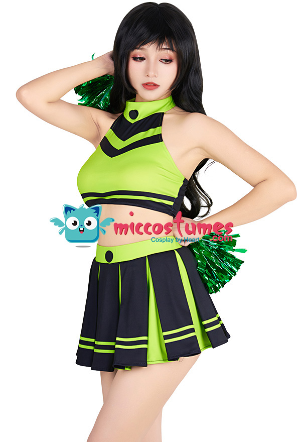 Shego Derivative Cheerleader Costume - Kim Possible Black Green Halter ...