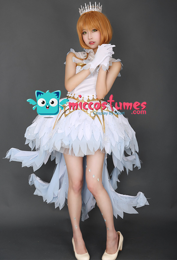 Cosplay Women Card Captor Sakura Hat Glove Socks Suit Costume Halloween Dress