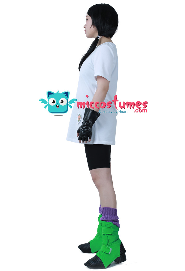 Dragon Ball Z Videl Cosplay Costume with Gloves and Shoe Covers 
