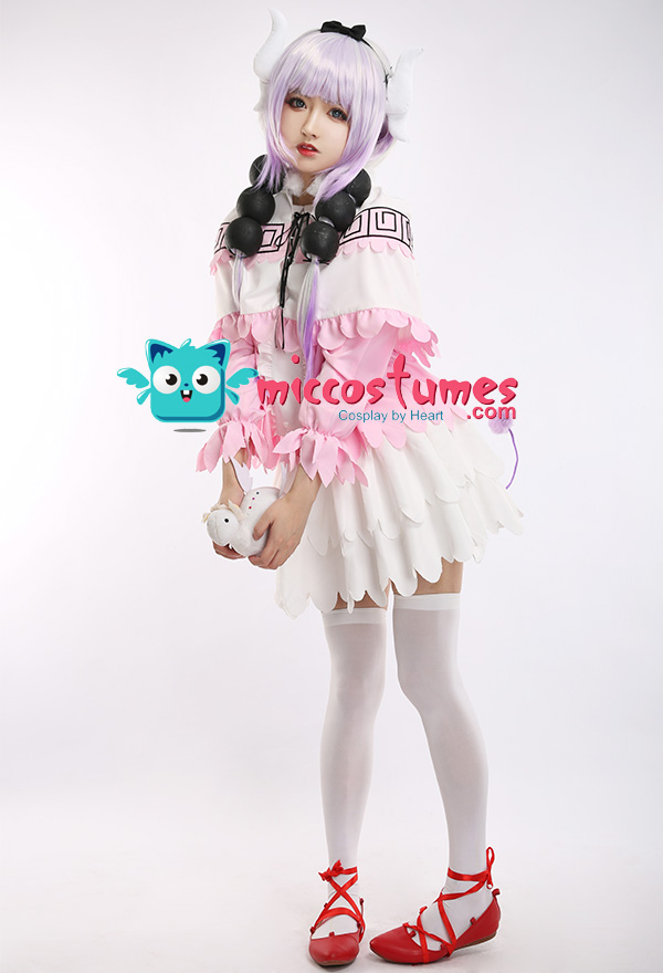 Miss Kobayashi's Dragon Maid Kamui Kanna Cosplay Costume With Headband Stockings 
