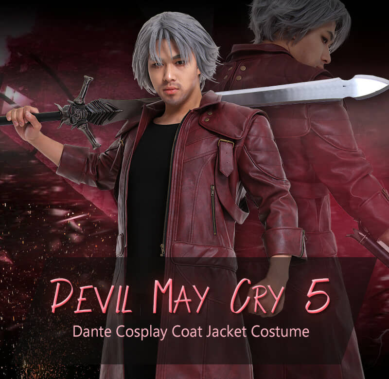 US$ 174.14 - Devil May Cry 2 Dmc Dante Jacket Coat Game Cosplay Costume  Custom-Made[G269] 