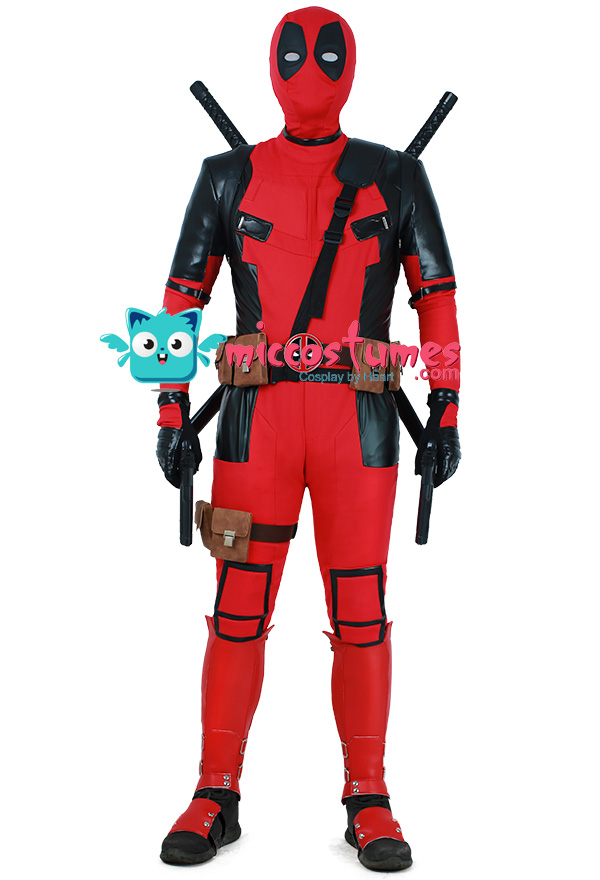 Superhero Exclusive Replica Cosplay Costume Suit with Hoodie and Belts Set  Inspired by Deadpool Make to Order