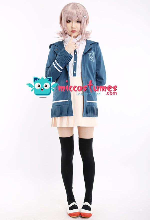 Details about   Danganronpa 2 Nanami ChiaKi Cosplay Costume Set Sailor Uniform Suit School Dress 