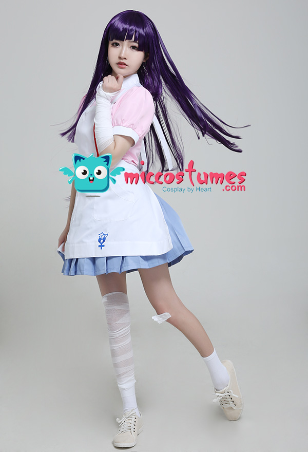 CR ROLECOS Super Danganronpa 2 Mikan Tsumiki Cosplay Costume Mikan Cosplay Outfit 