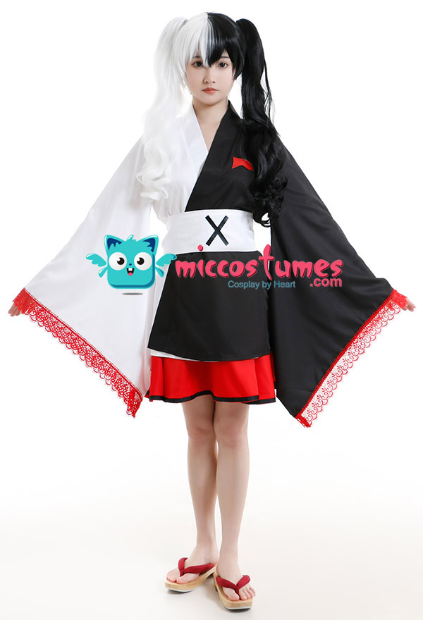 Danganronpa Dangan Ronpa Monokuma Kimono Cosplay Costume Halloween Unisex