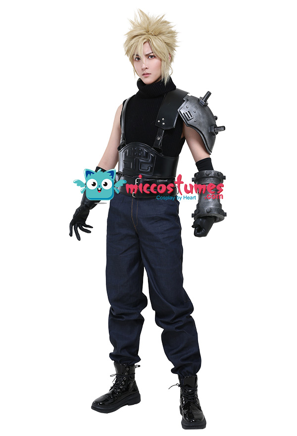 Final Fantasy VII Remake Cloud Strife Cosplay Costume Outfit Full Set Halloween 