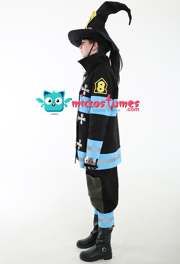 Fire Force Shinra Kusakabe Maki Oze Uniform Outfit Anime Cosplay Costume  C012