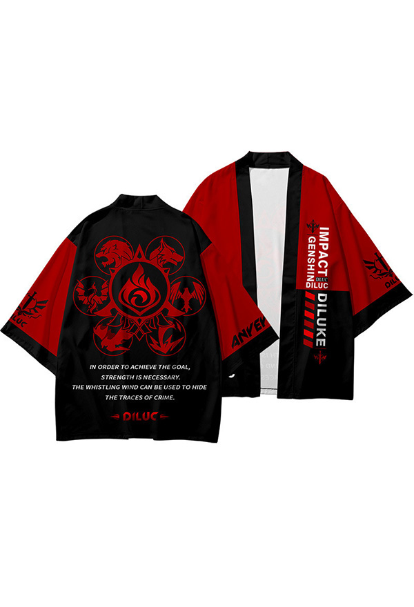 Diluc Cover Up - Genshin Impact Kimono Cardigan | Top Quality Haori for ...