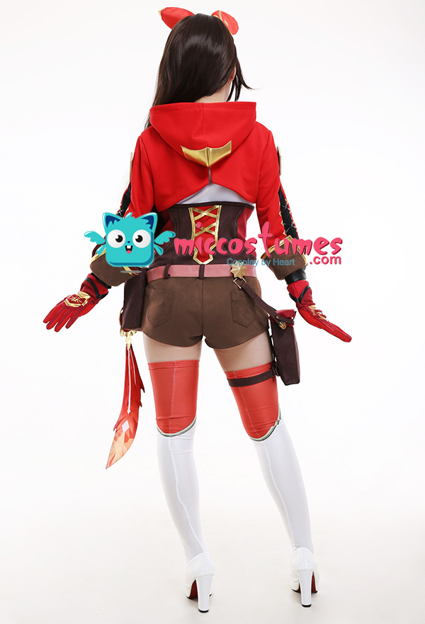 Genshin Impact Amber Cosplay Costume Halloween Outfit Full Set 